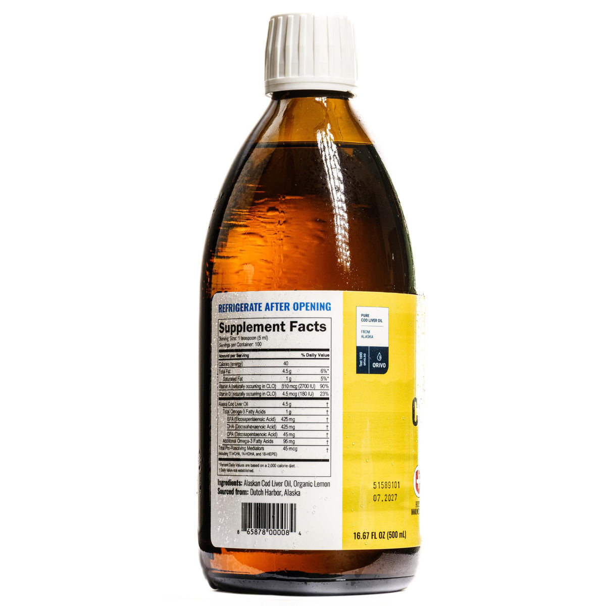 On Target Living Alaskan Cod Liver Oil non GMO project verified seal