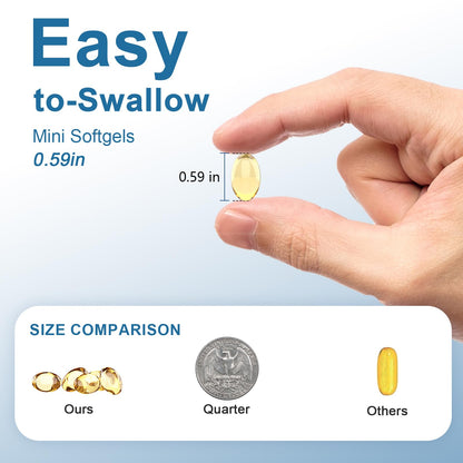 Premium re-esterified triglyceride fish oil capsules from AMORNING displayed on a surface