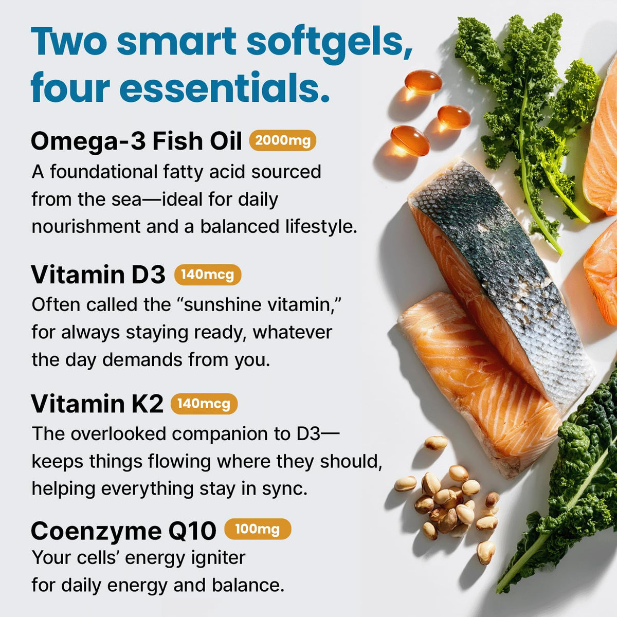 PrimeMD 4 in 1 Omega 3 Fish Oil softgels texture close up