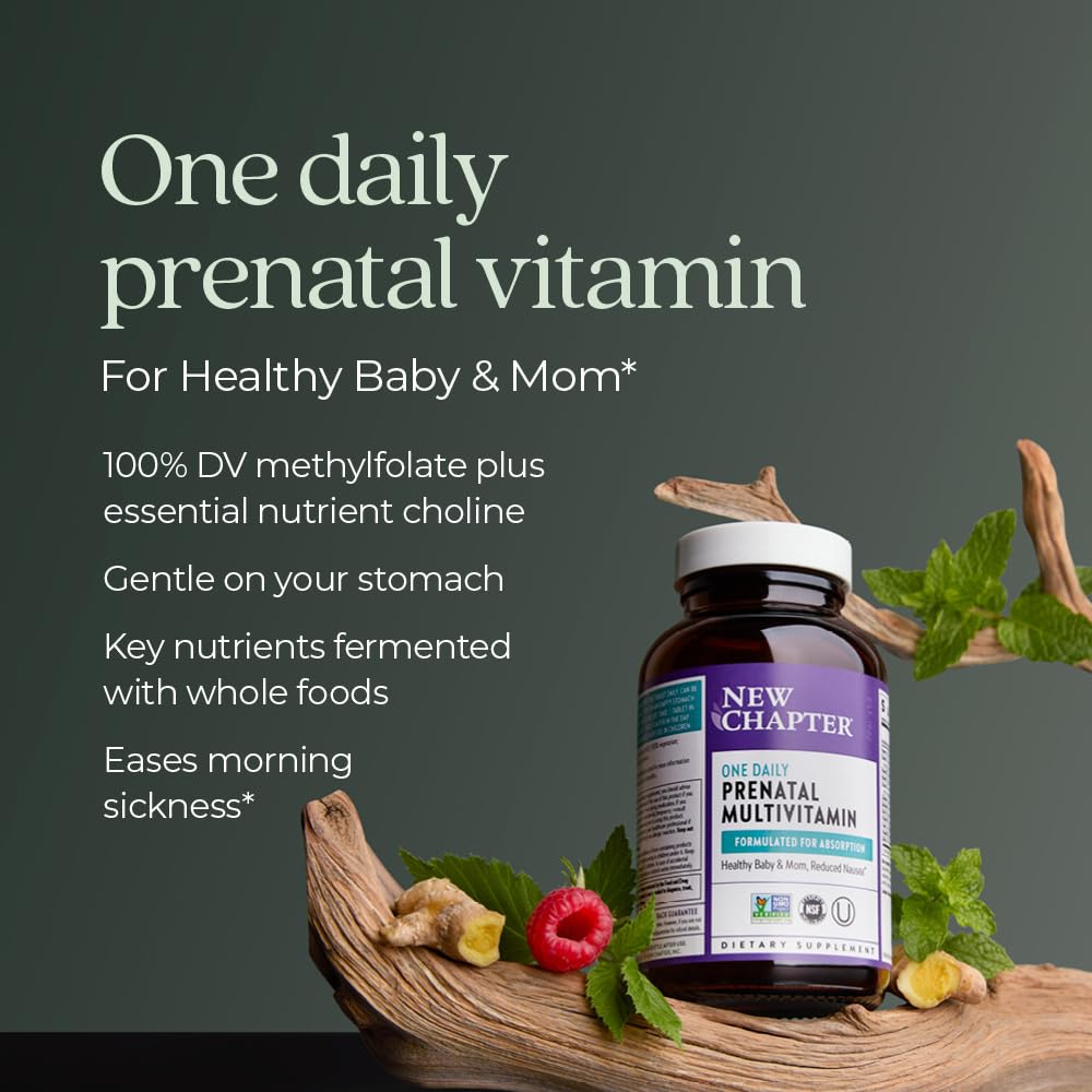 New Chapter daily prenatal supplement box side profile display