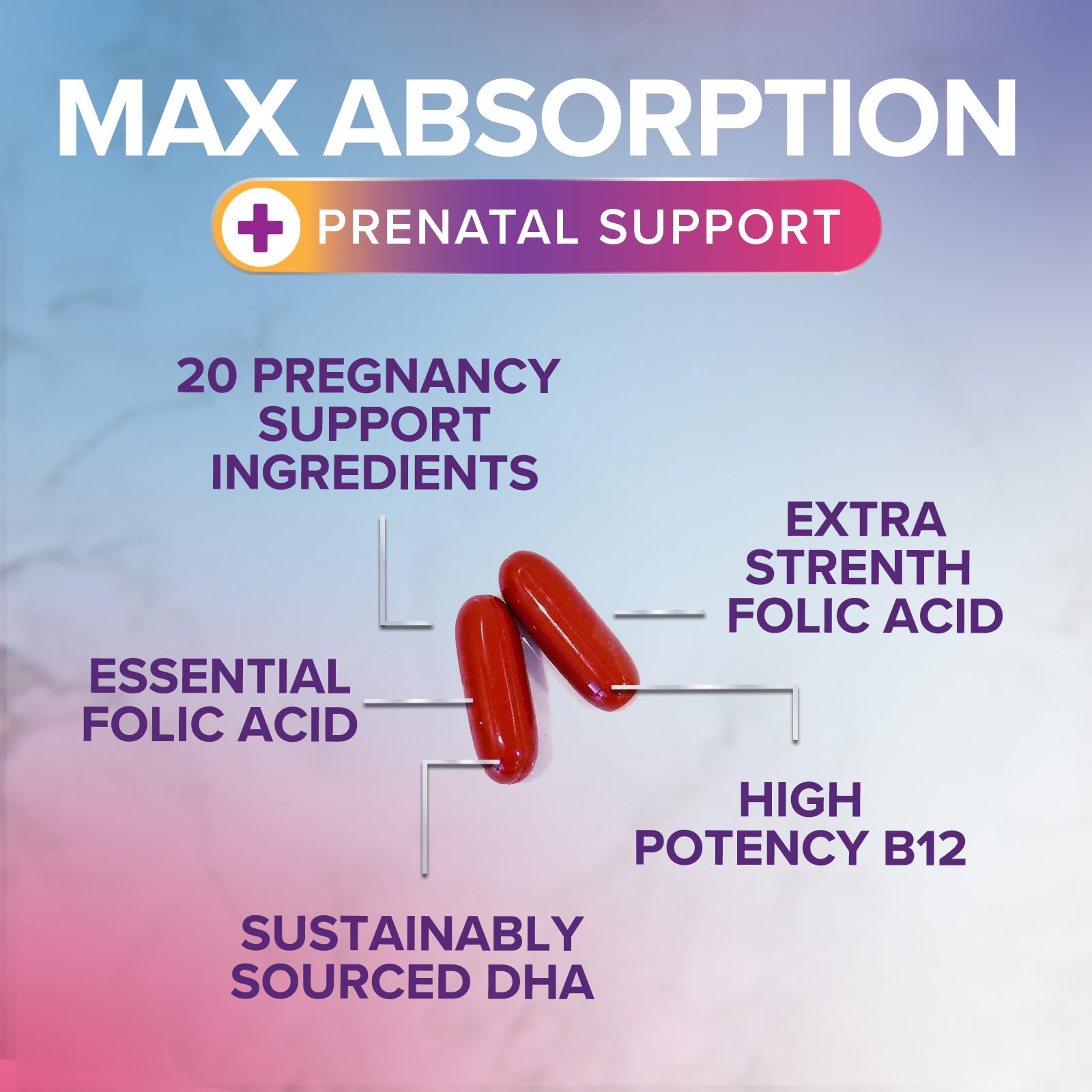 Natures Nutrition 120 softgels prenatal supplement packaging