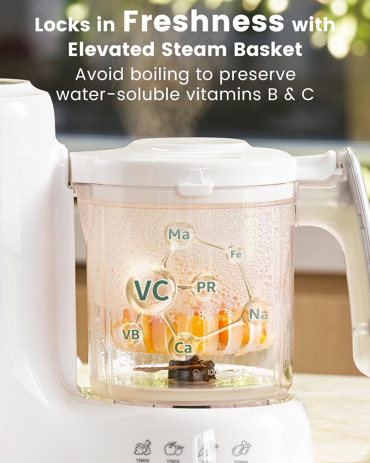 Digital touch screen panel on an authentic imported infant food grinder