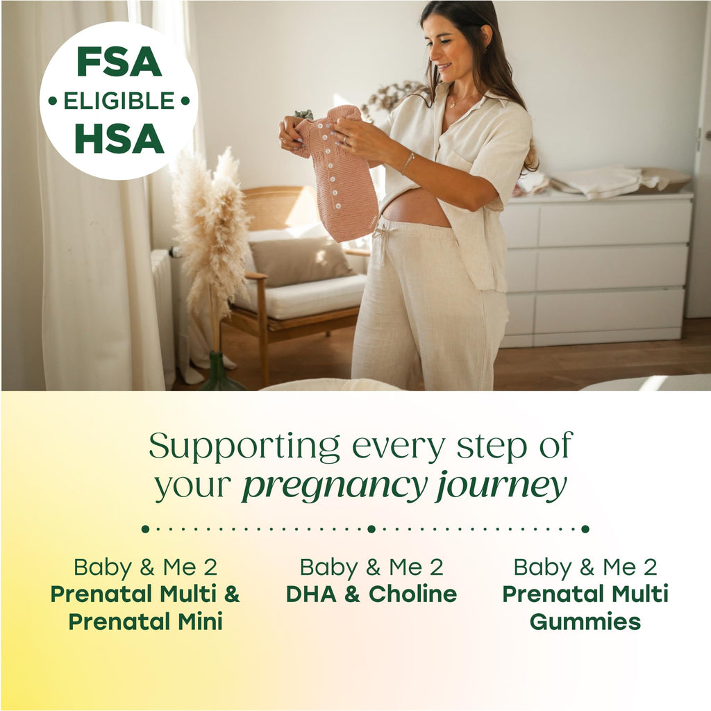 MegaFood prenatal supplement packaging layout and green cap