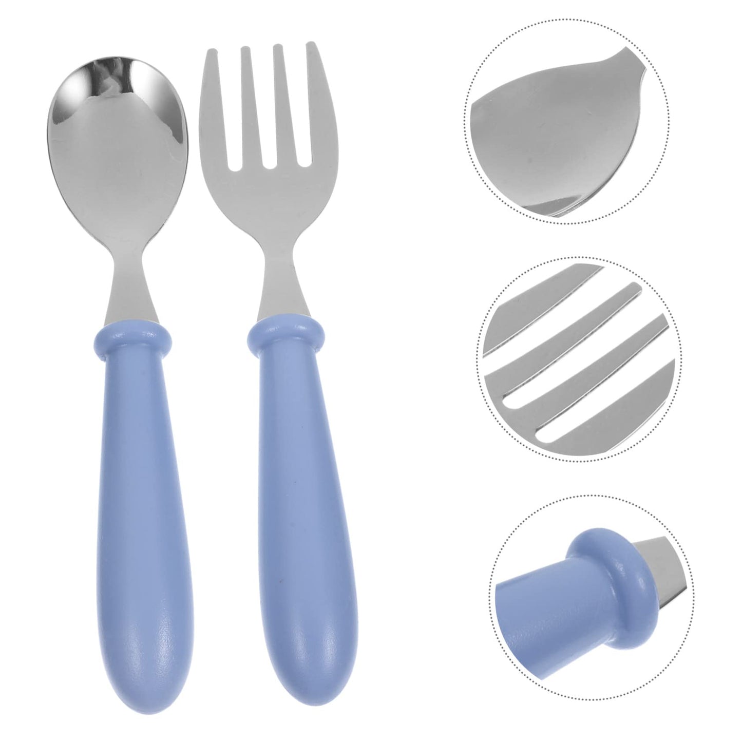 Lightweight durable children feeding set with protective travel container