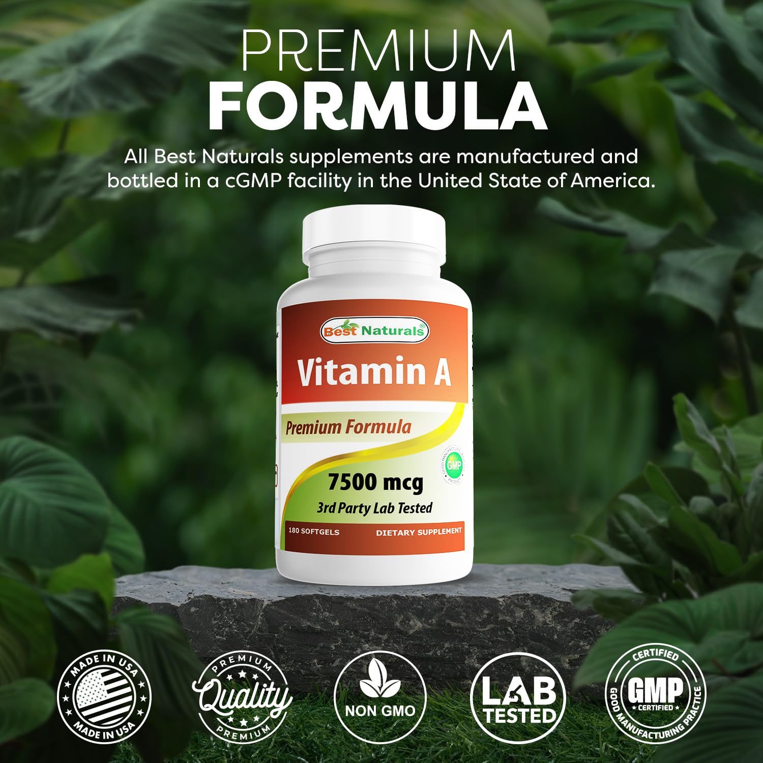 Best Naturals Vitamin A nutritional facts and ingredients