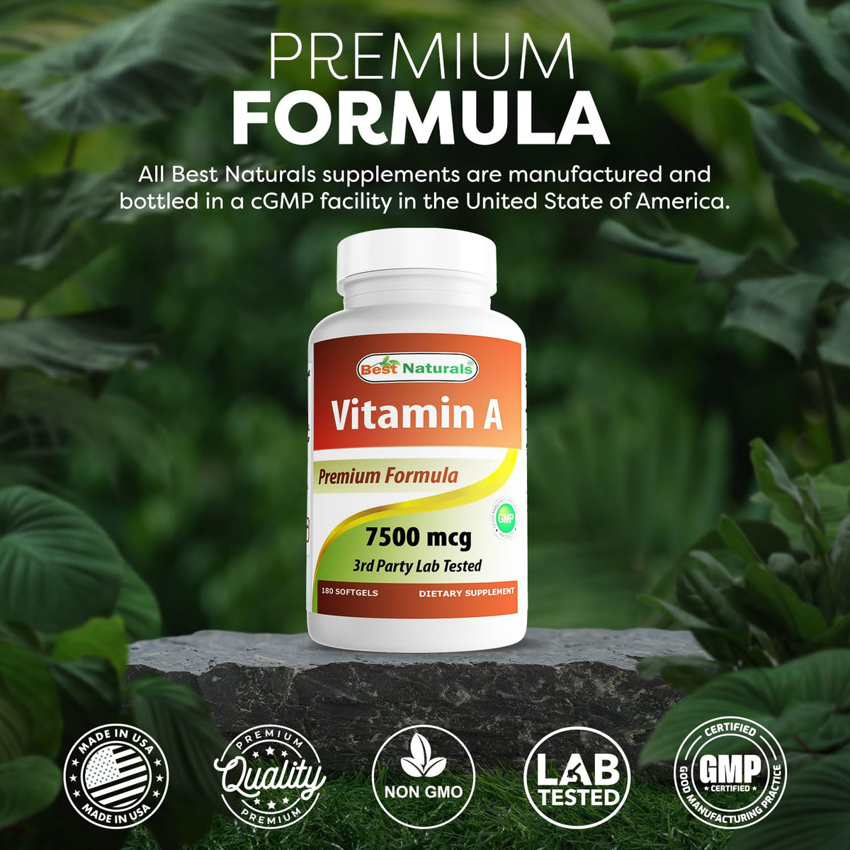 Best Naturals Vitamin A bottle with safety seal