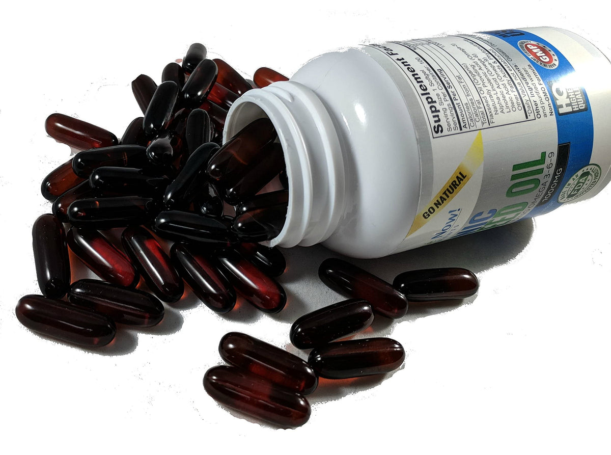 Vitalite Now 100 count omega 3 6 9 softgels packaging close up