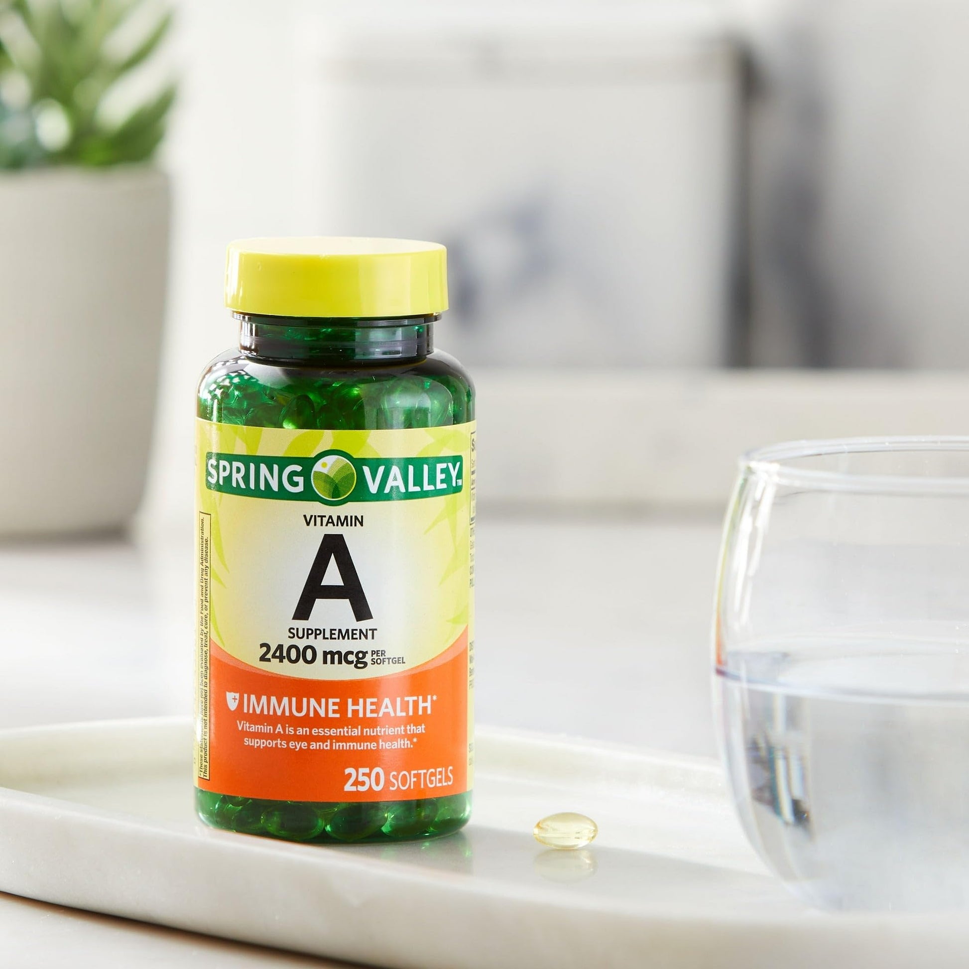 Spring Valley Vitamin A bottle for immune and eye health support