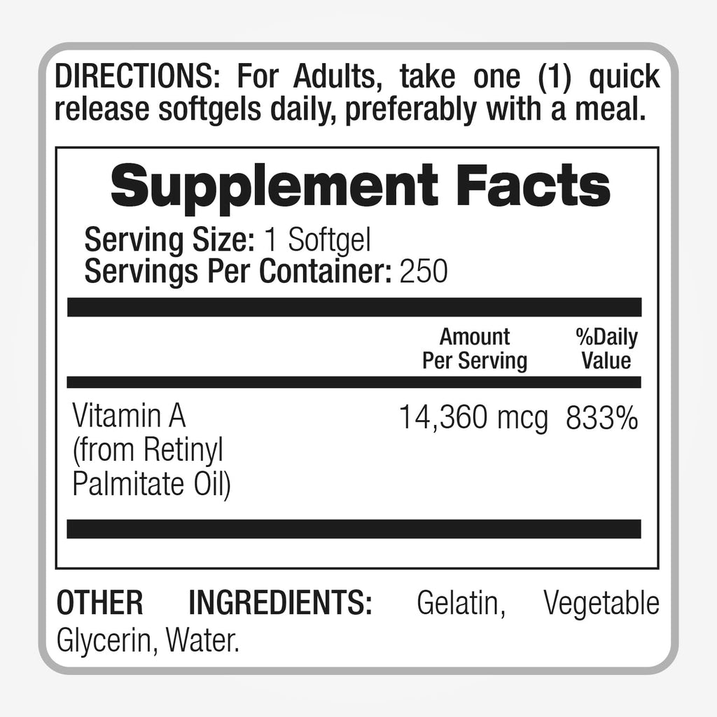 Fito Medic's Lab vitamin A supplement bottle angled view