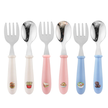 Premium packaging of the USA imported MONGSEW stainless steel toddler spoons and forks set