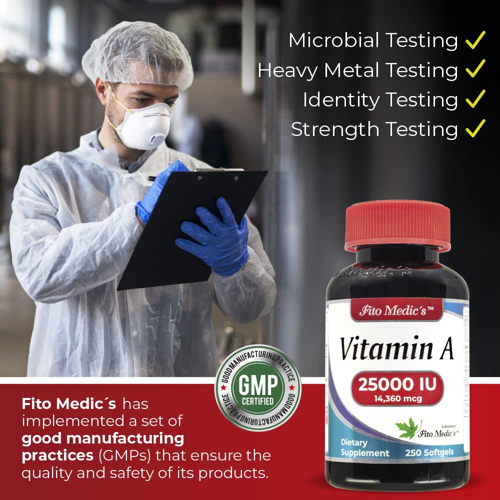 Authentic Fito Medic's Lab Vitamin A bottle on white background