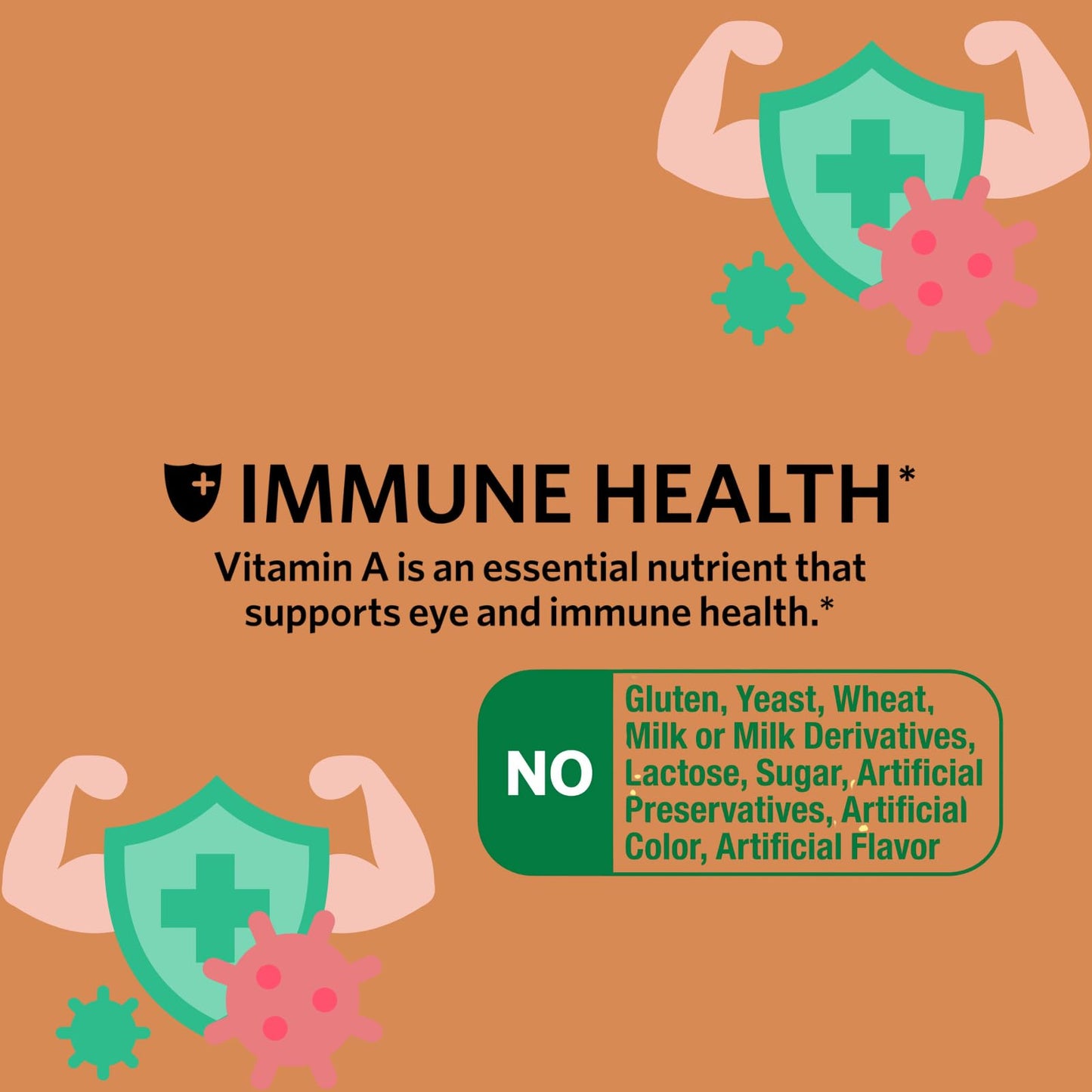 Unique Bundle Vitamin A supplement bottle with vitamin guide