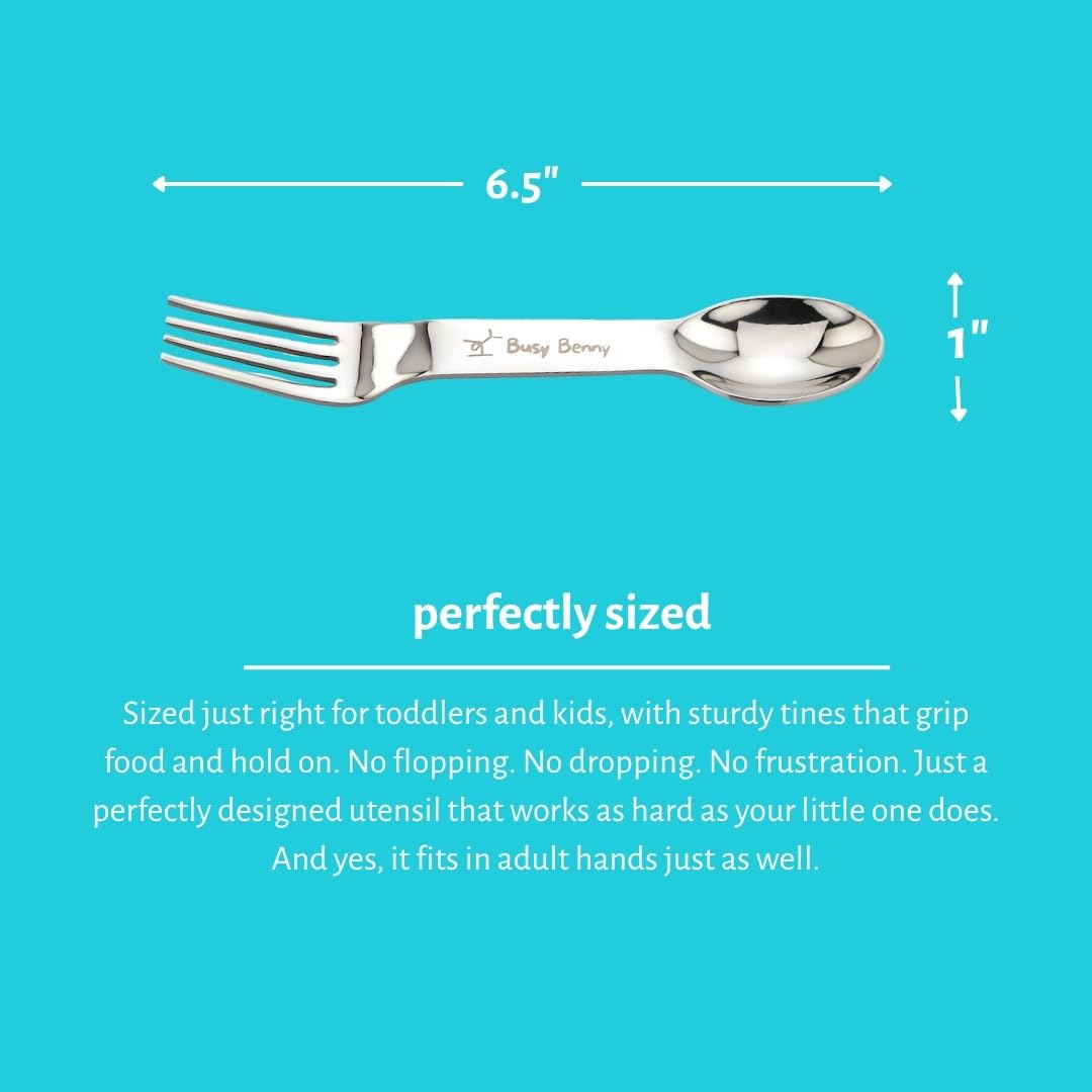 Busy Benny Spork showing fork and spoon combo design