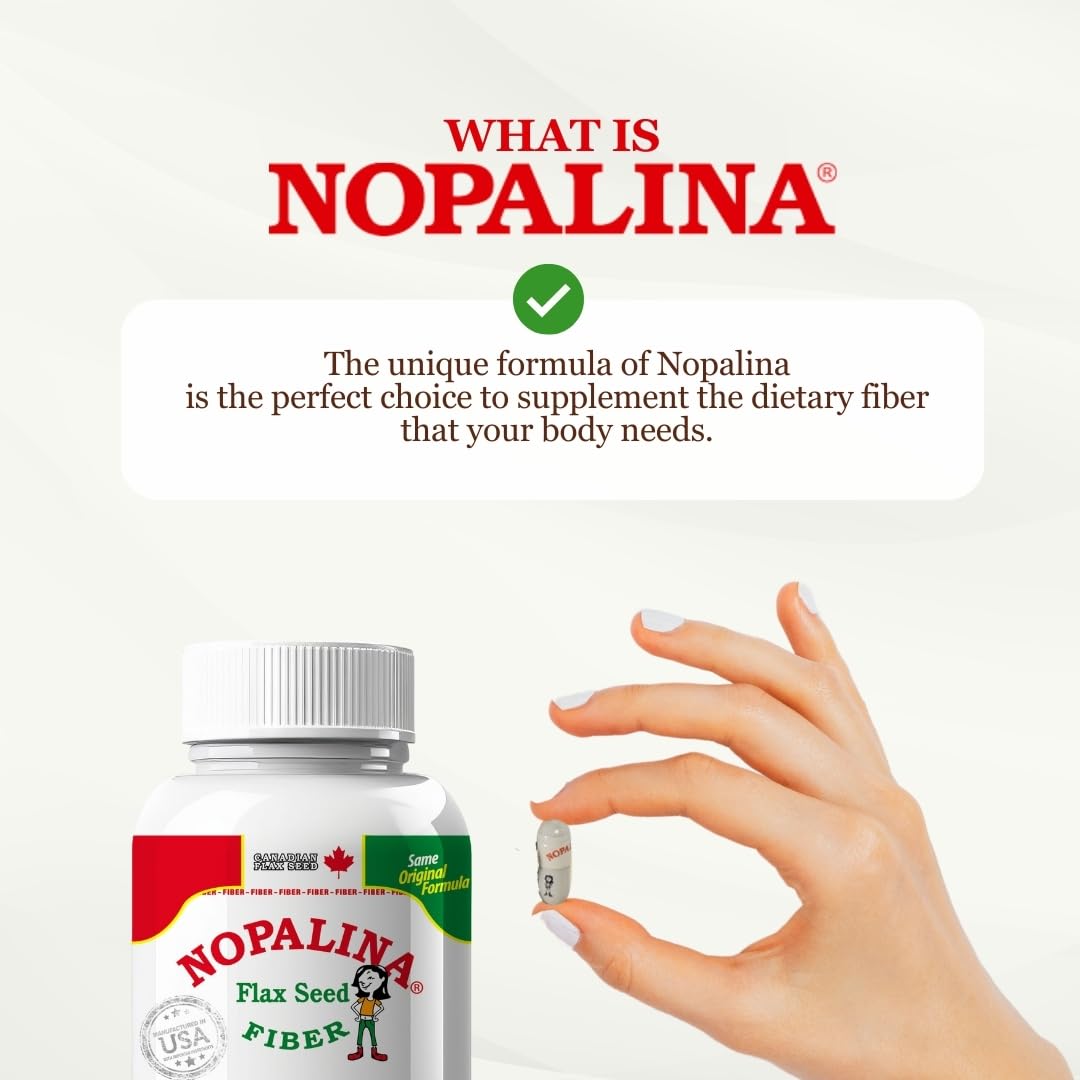 Nopalina imported Canadian flax seed and psyllium husk formula