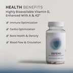 InfiniWell Vitamin ADK Supplement back label with ingredient facts