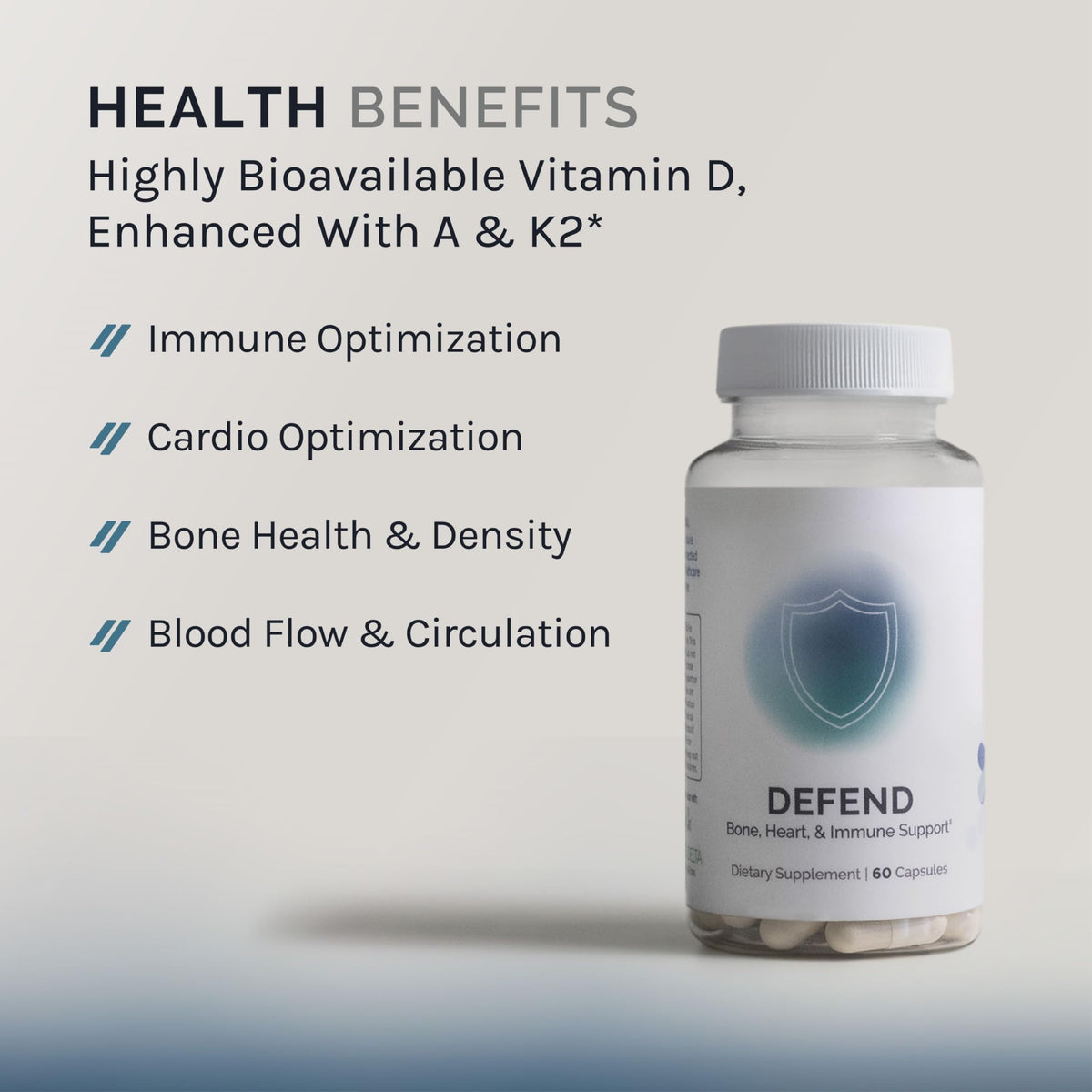 InfiniWell Vitamin ADK Supplement back label with ingredient facts