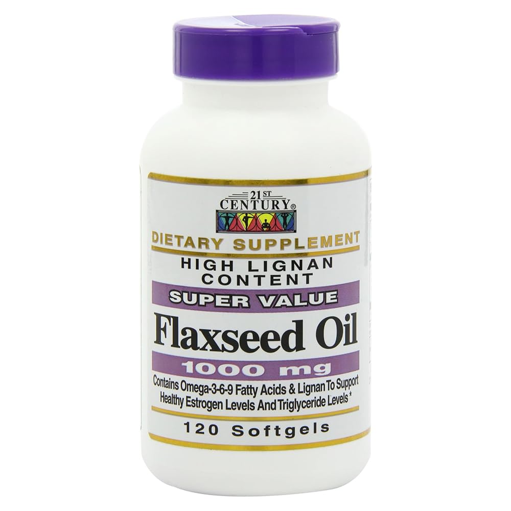 Authentic 21st Century Flaxseed Oil USA import bottle