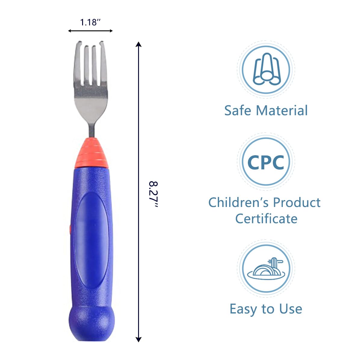Wingosoph electric spaghetti fork side view with button