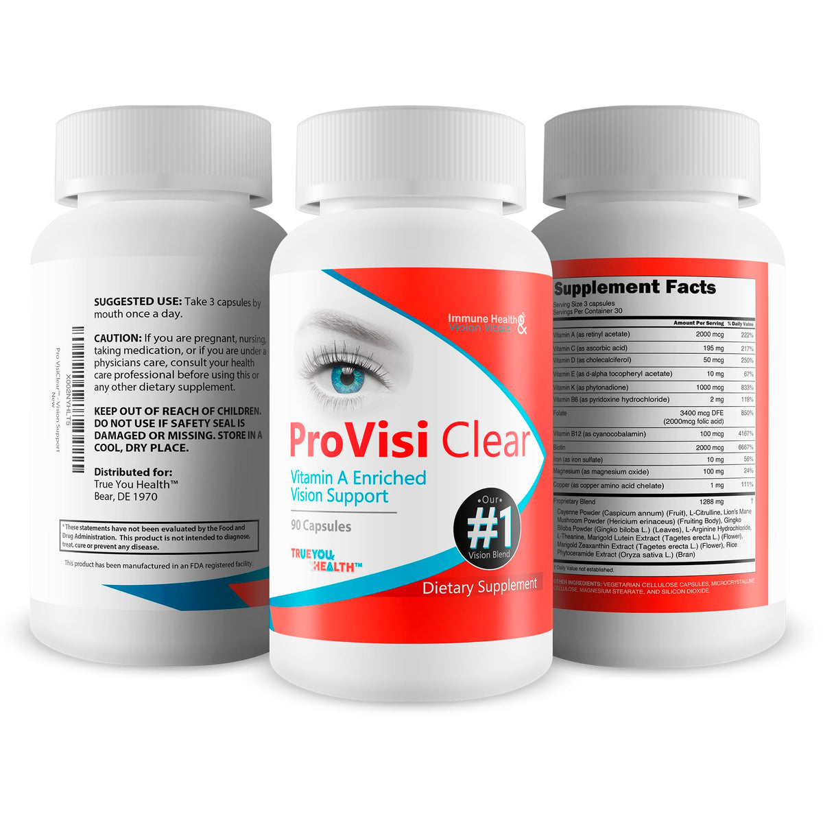 True You Health Pro VisiClear vitamin A enriched formula packaging