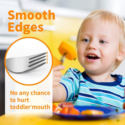 Funnuo toddler cutlery giraffe engraved handles detail