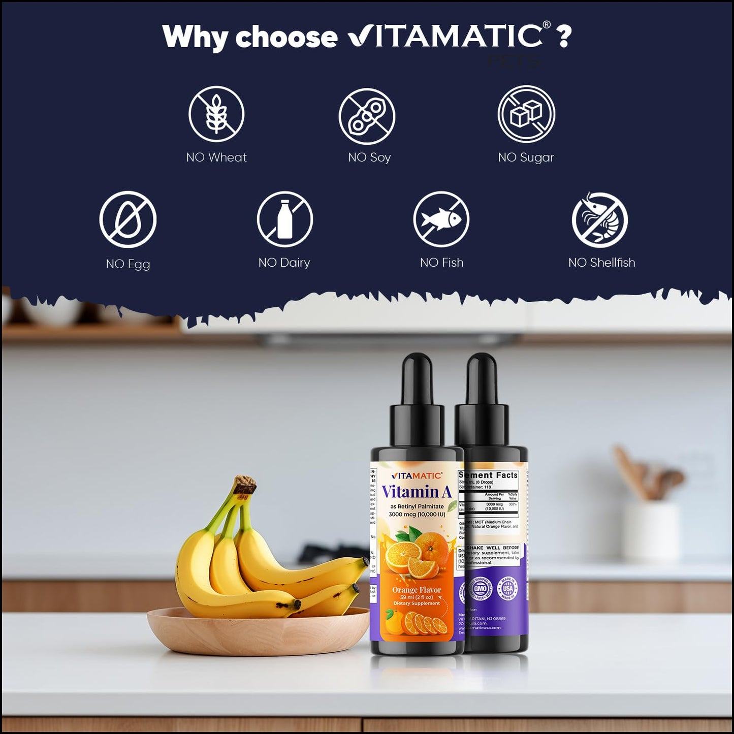 Authentic USA imported Vitamatic Vitamin A packaging