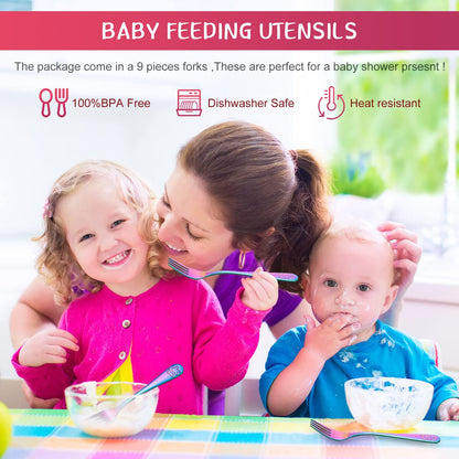 Toddler friendly silverware with smooth edges for comfortable grip