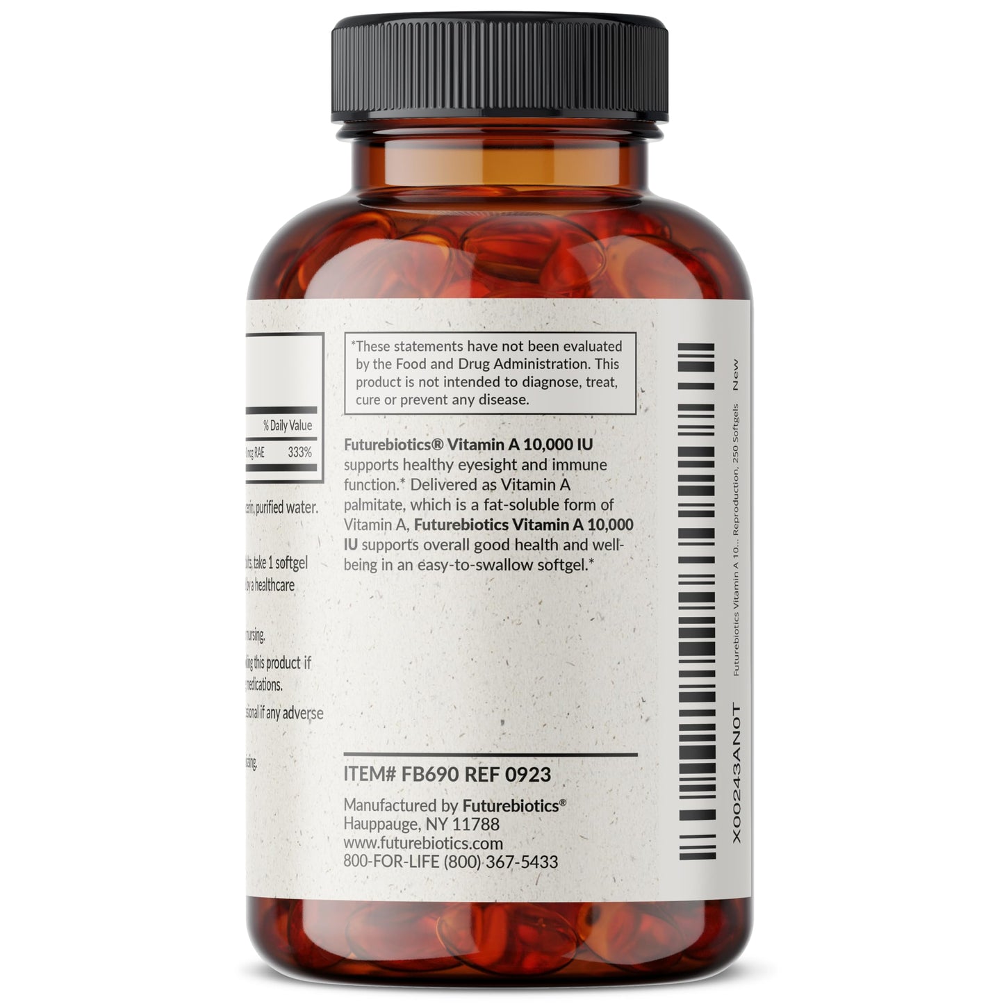 Futurebiotics Vitamin A 250 count value size bottle