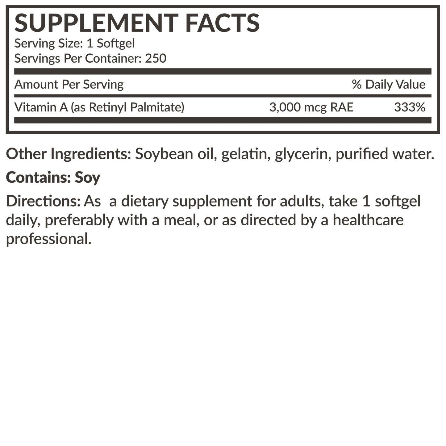 Authentic Futurebiotics USA imported Vitamin A supplement