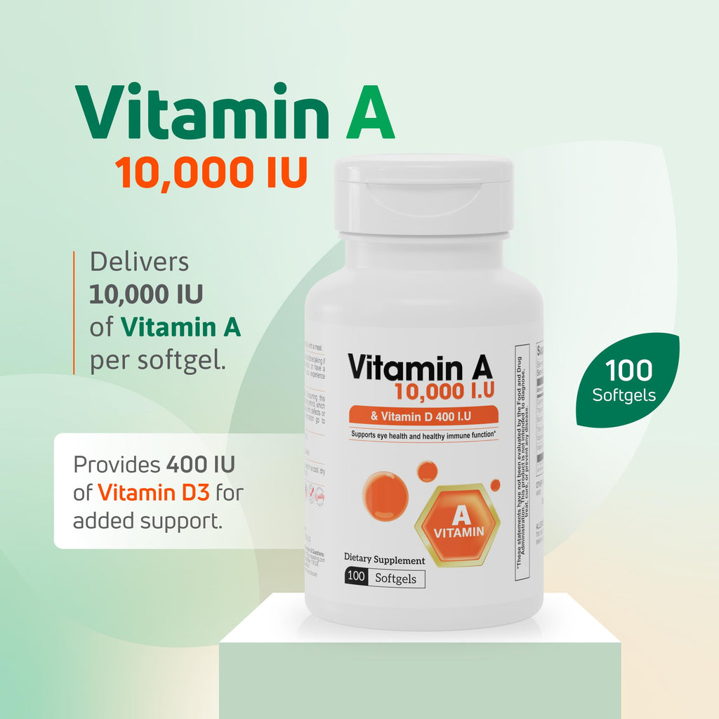 Nutra Nutrition Vitamin A And D3 100 Softgels Close Up
