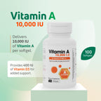 Nutra Nutrition Vitamin A And D3 100 Softgels Close Up