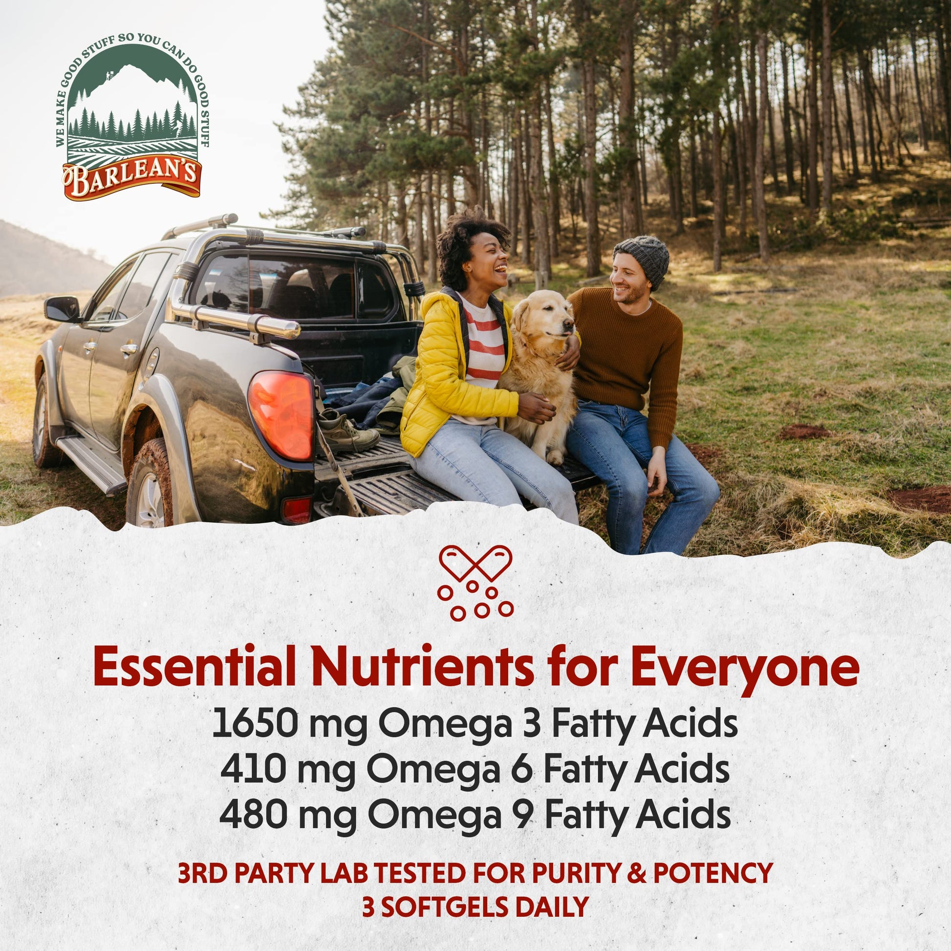 Unrefined flax seed supplement capsules rich in essential omega fatty acids