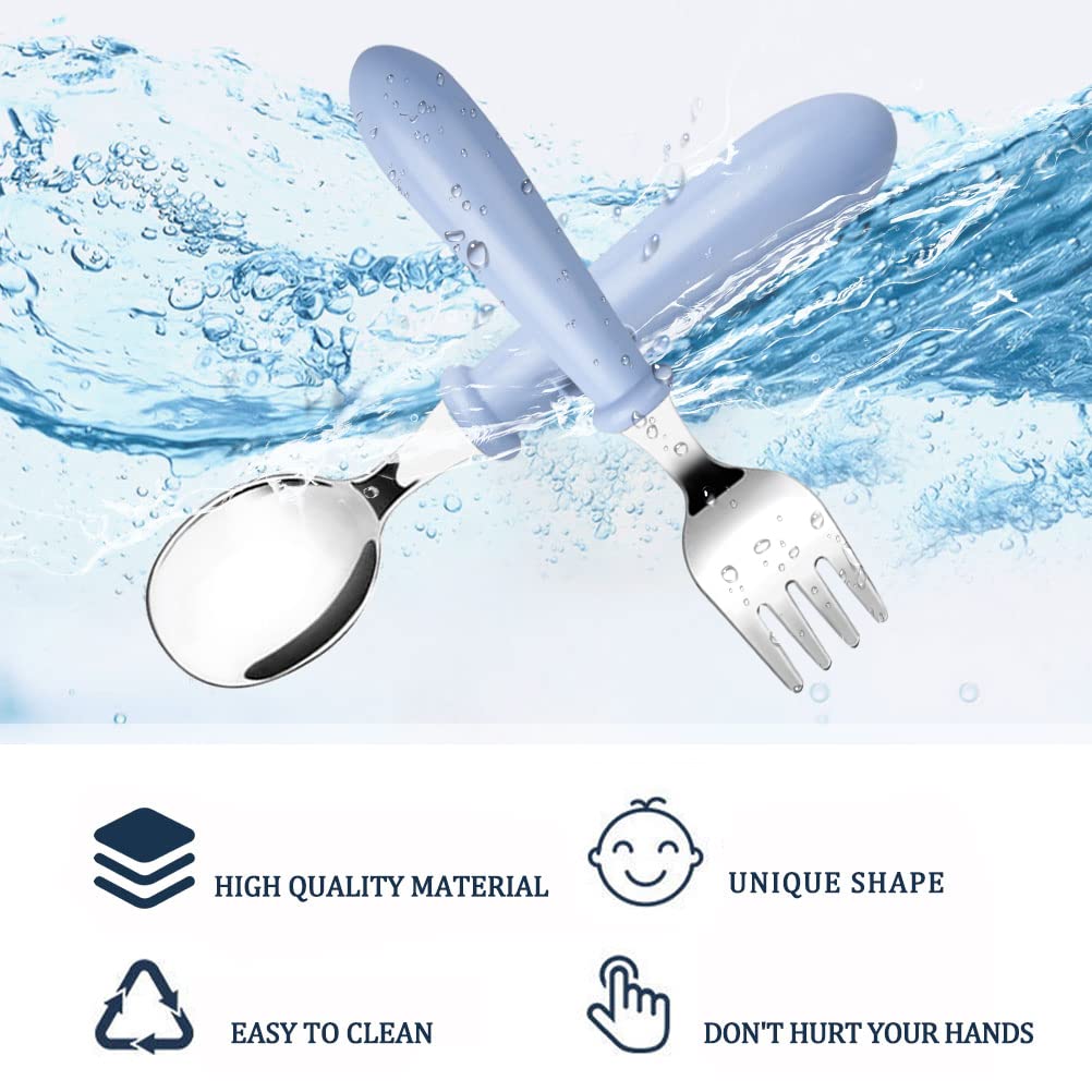 Pimoys toddler forks showing round ergonomic handle detail