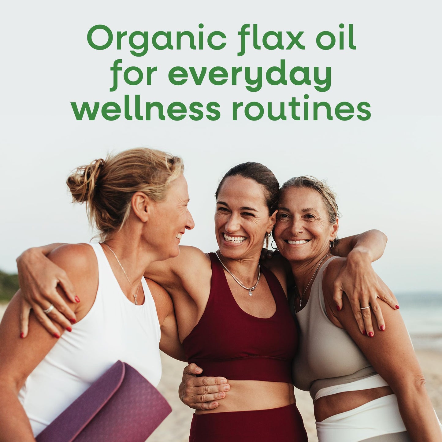 Nature's Way organic flaxseed oil nutritional label details