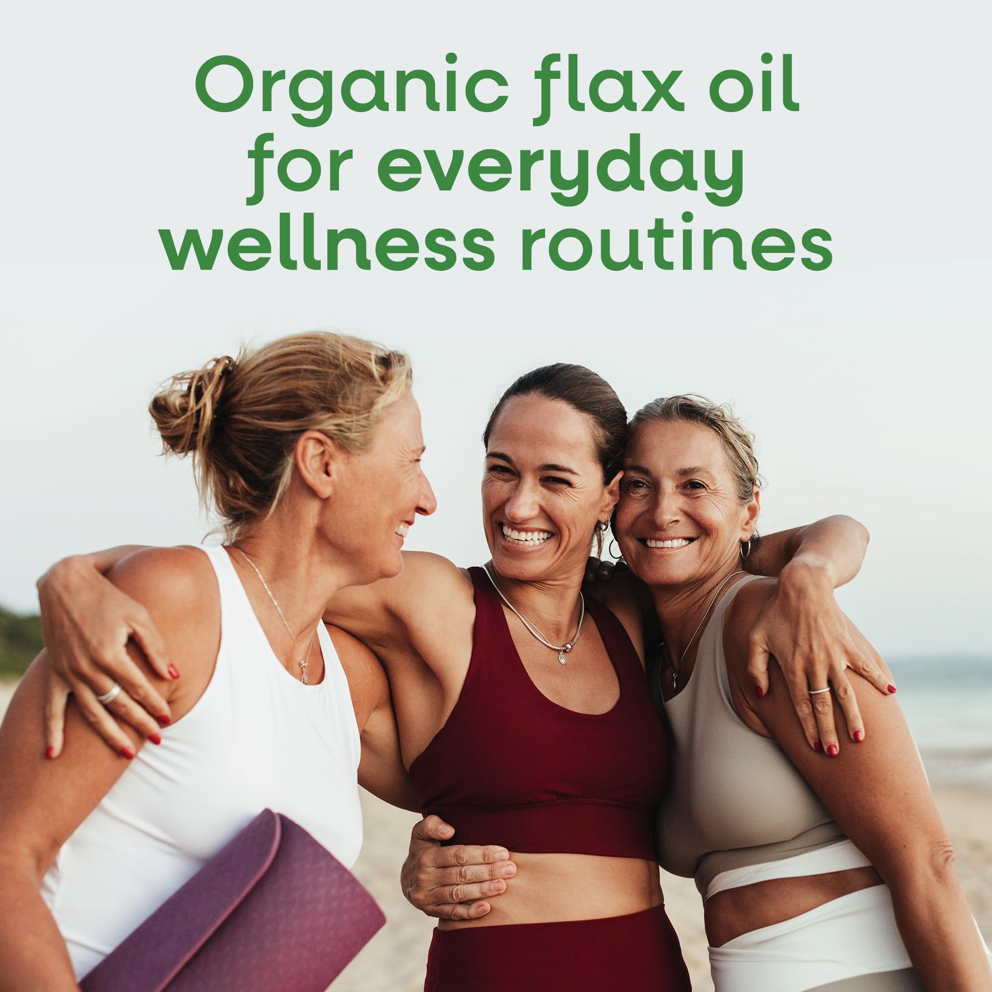 Nature's Way organic flaxseed oil nutritional label details