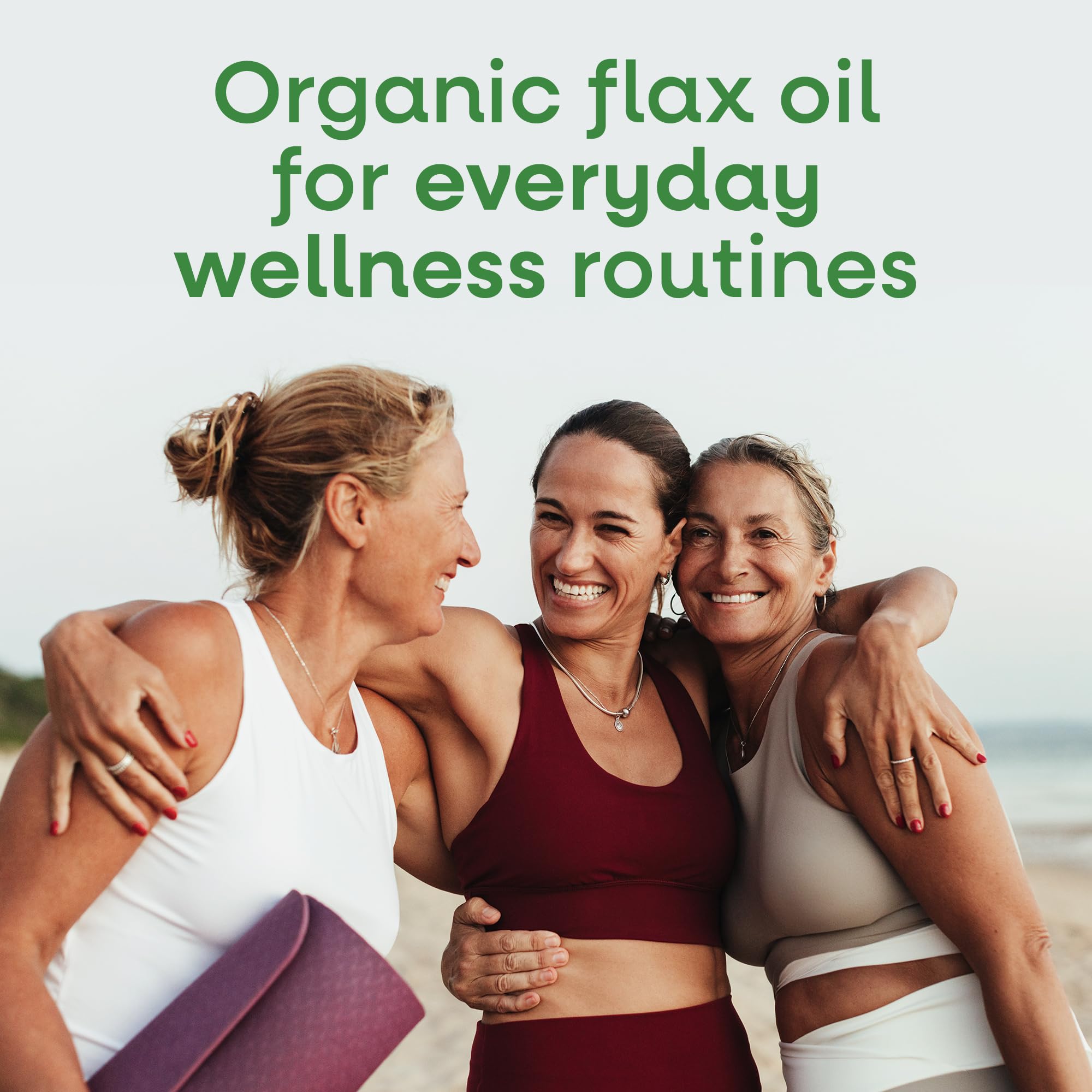 Nature's Way organic flaxseed oil nutritional label details