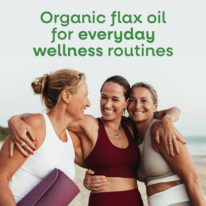 Nature's Way organic flaxseed oil nutritional label details