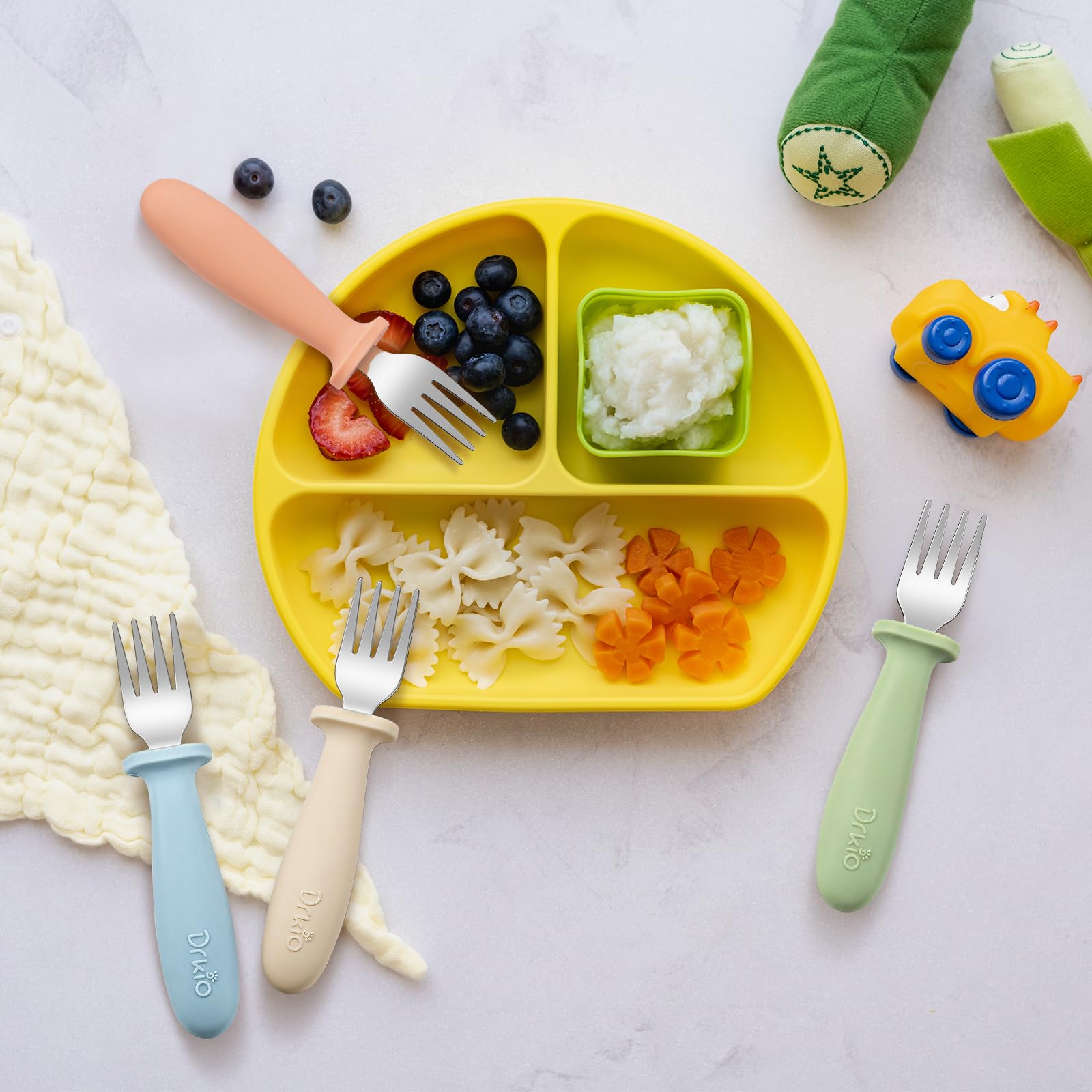 Drkio toddler feeding utensil set packaging view