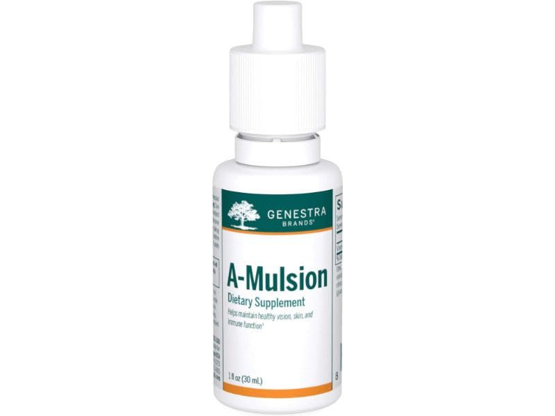 Authentic USA imported Genestra Brands A-Mulsion supplement packaging