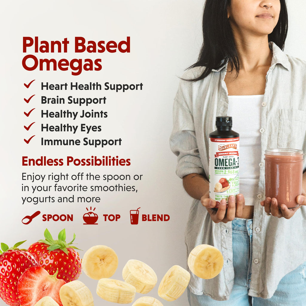 Barleans liquid omega 3 plant based supplement nutritional facts