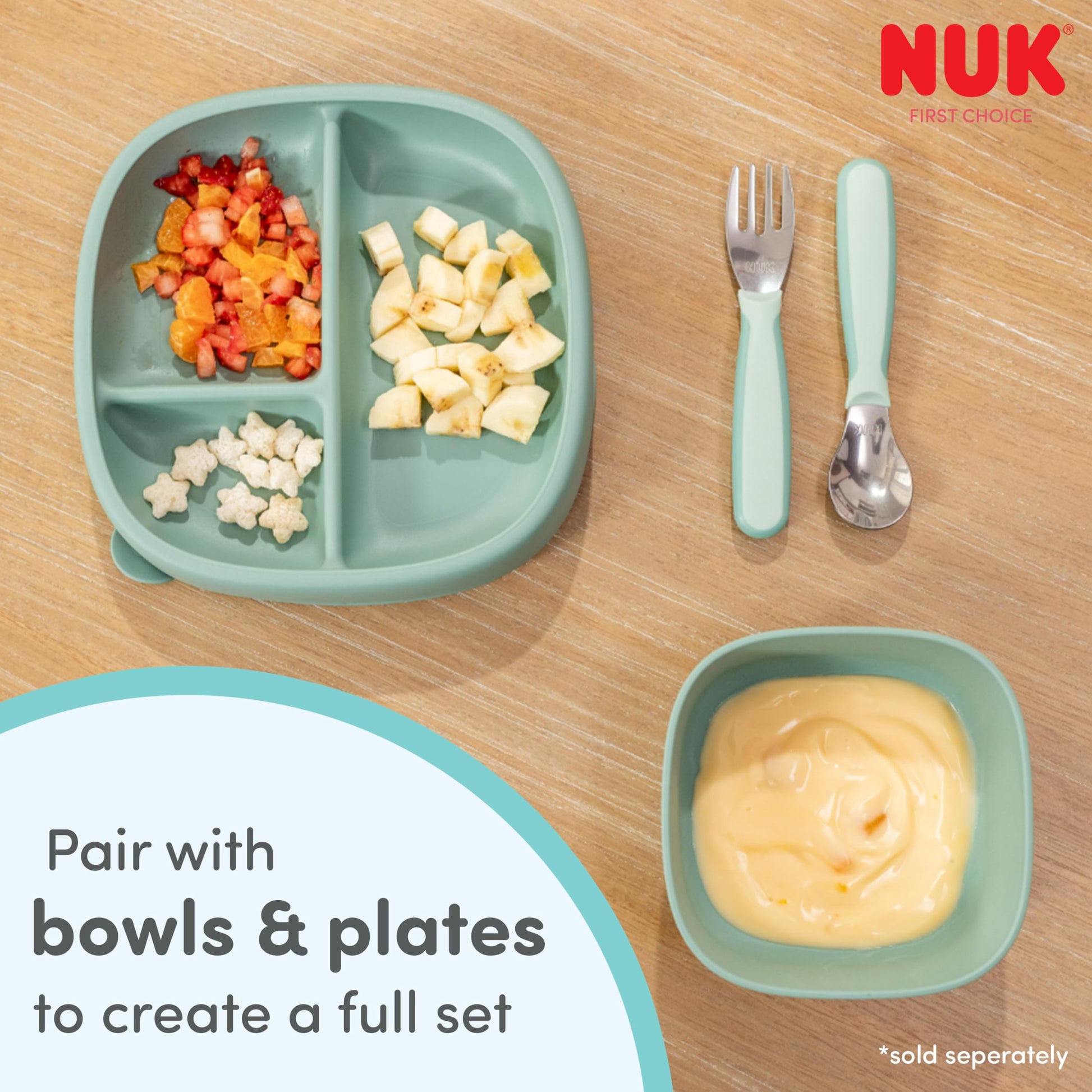 NUK Kiddy Cutlery forks top rack dishwasher safe