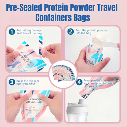 Demonstration of the leakproof double zipper seal on the disposable formula bag.