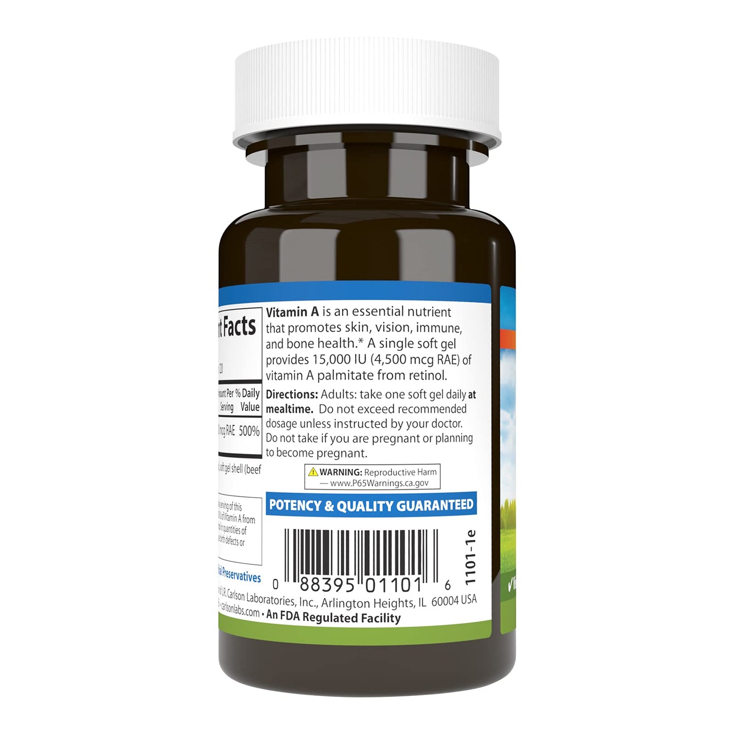Carlson Vitamin A softgels health benefit overview