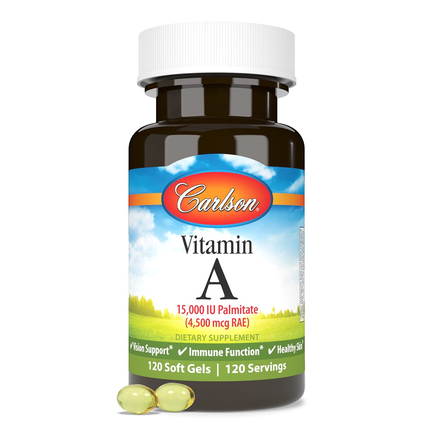 Vitamin A palmitate softgel texture and size