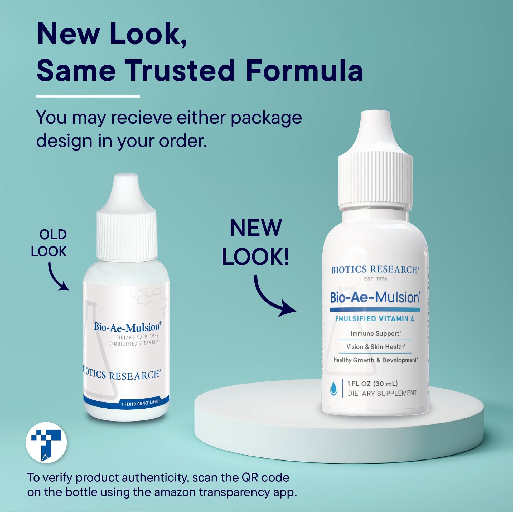 Authentic Biotics Research Vitamin A emulsion dropper bottle