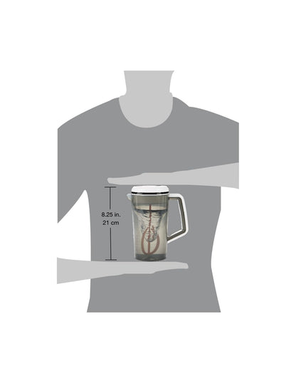 Compact white motorized baby formula blender pitcher perfect for family travel