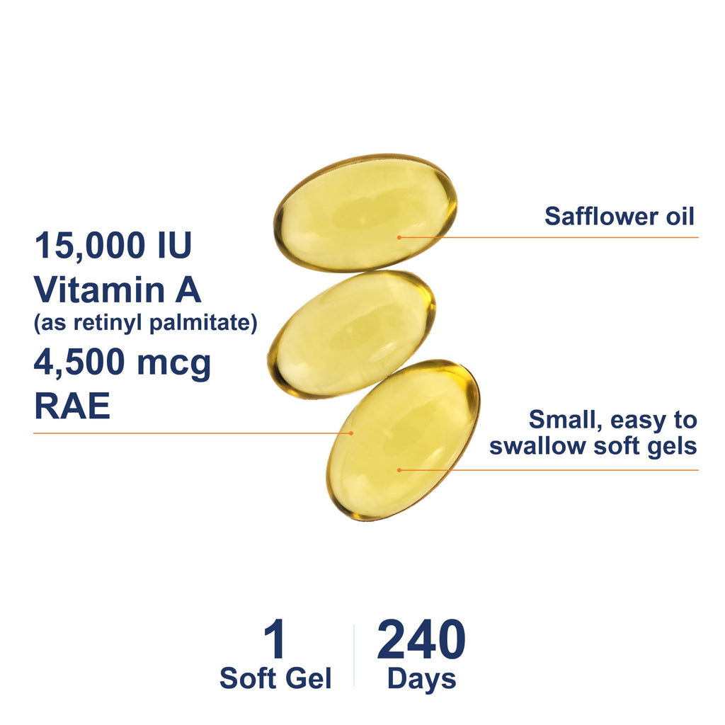 Carlson Vitamin A 240 softgels bottle side profile
