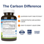 Carlson Vitamin A supplement facts nutritional label