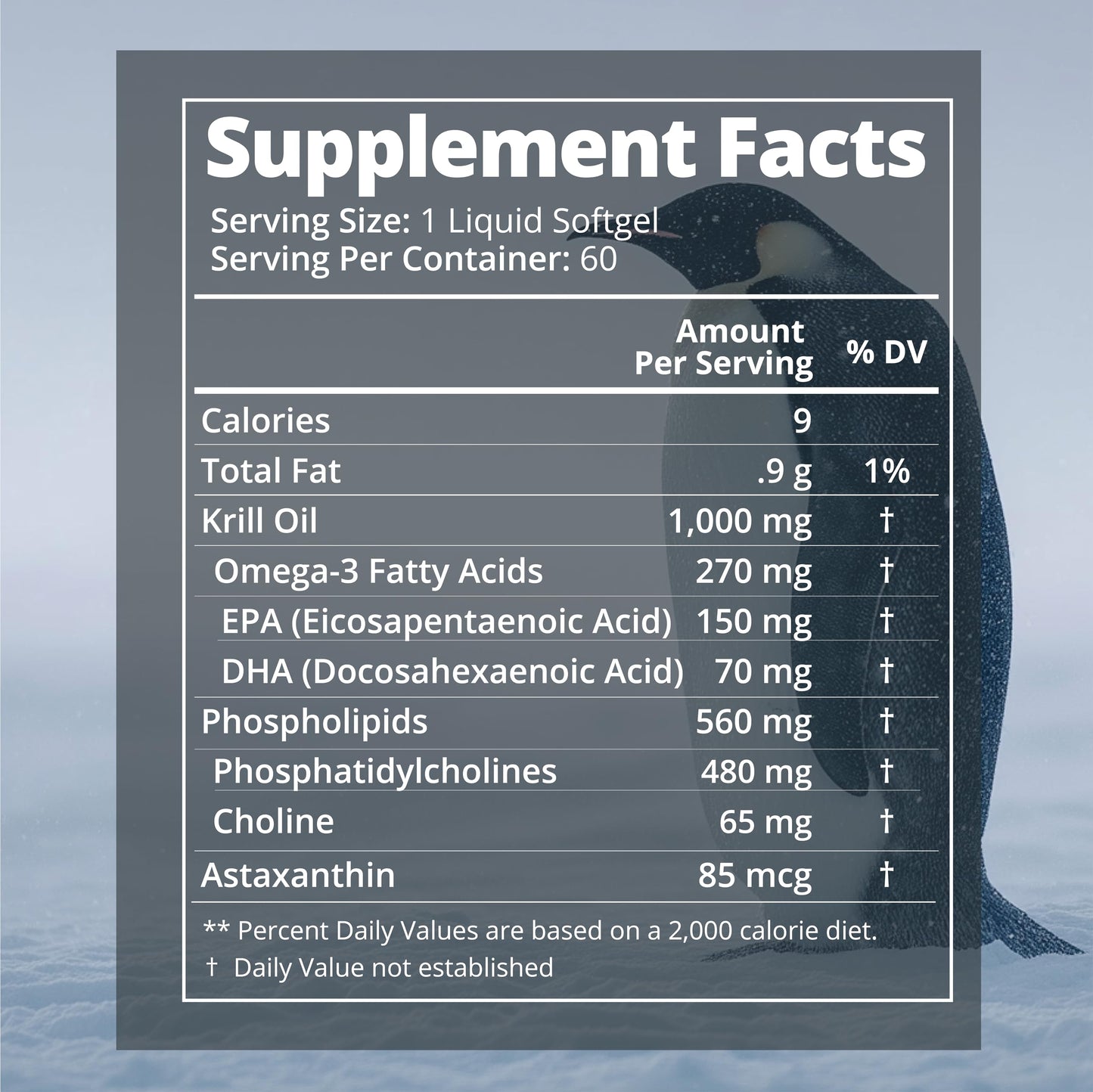 Side angle shot of Mobisyn sustainable wild caught Antarctic krill oil sixty day supply container.
