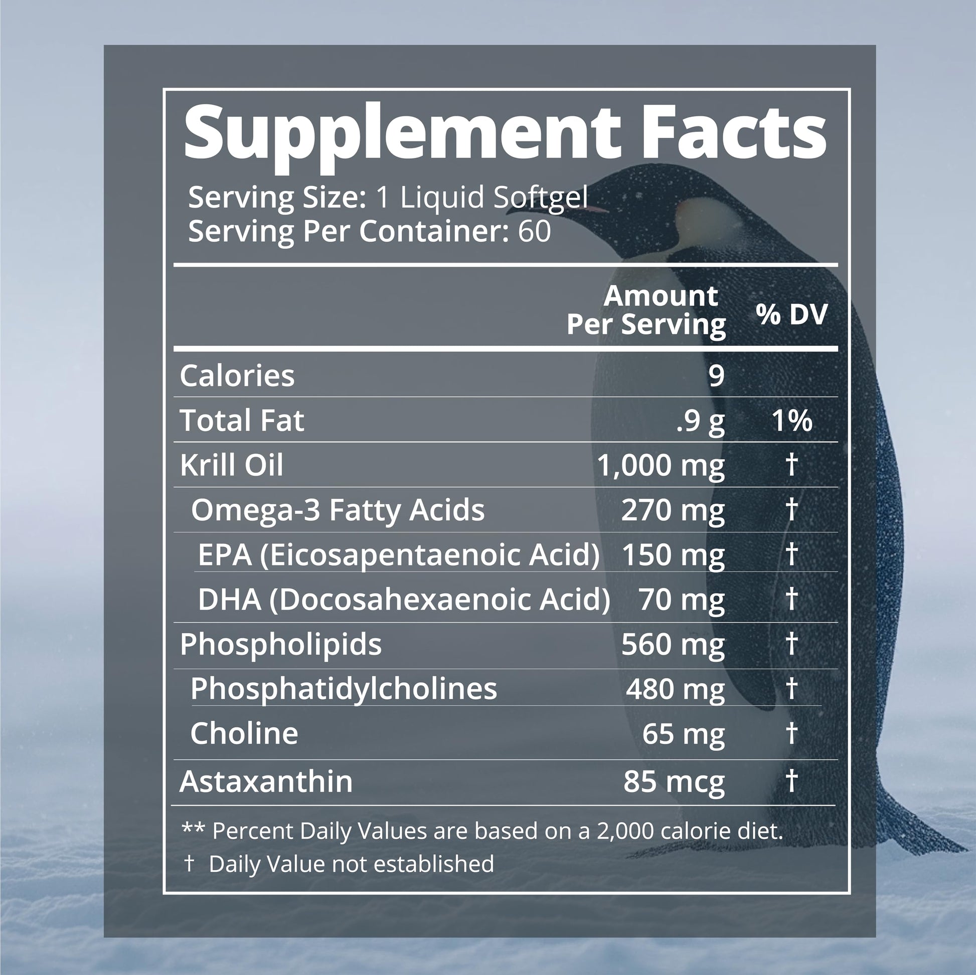 Side angle shot of Mobisyn sustainable wild caught Antarctic krill oil sixty day supply container.