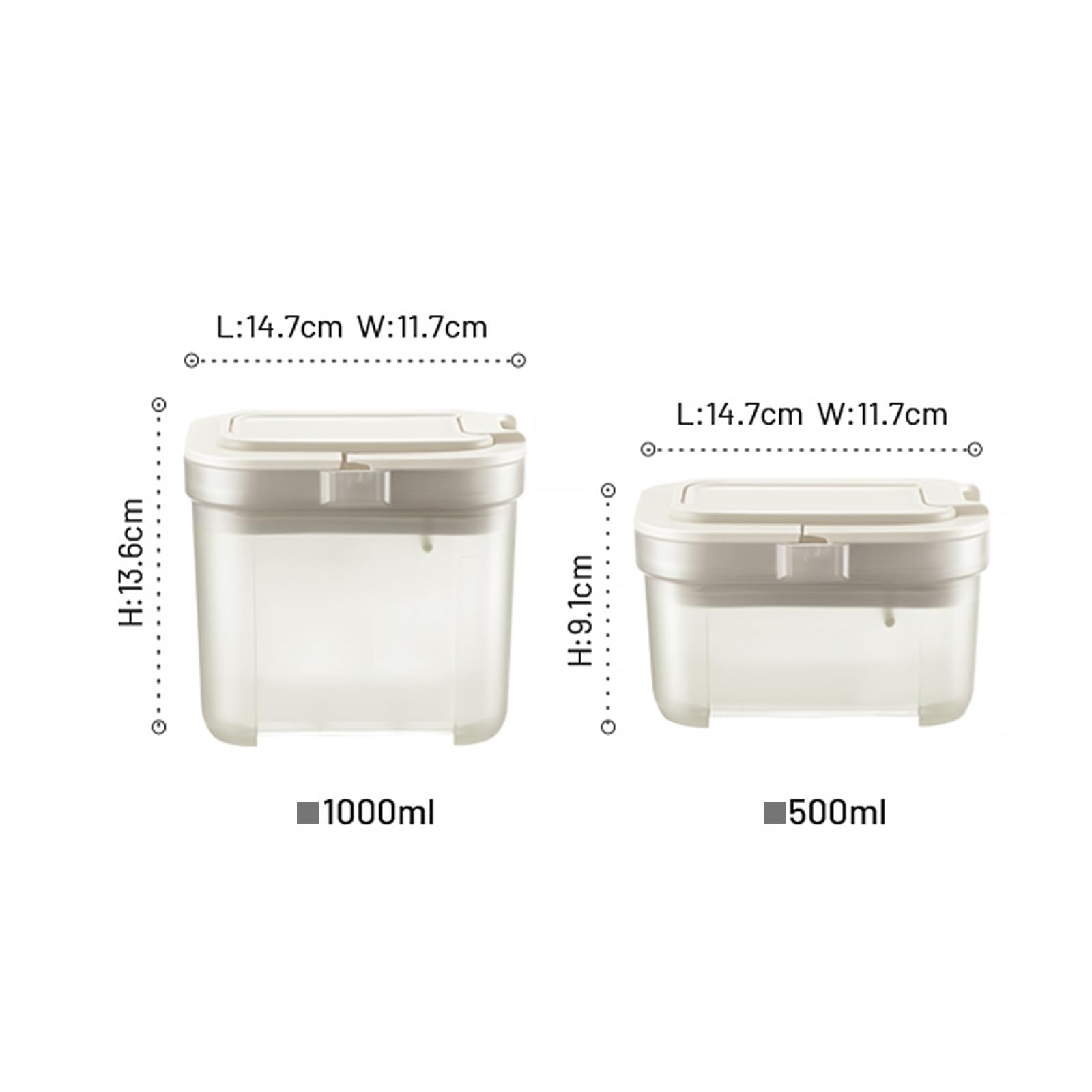 Premium white imported baby milk powder container suitable for outdoor travel use